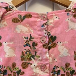 EUC Pink Chicken Floral Ruffle Dress 100% cotton size 5